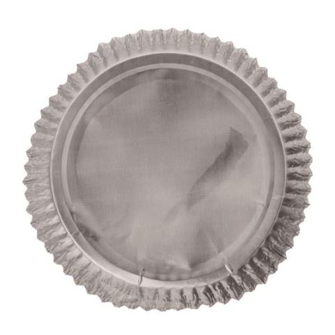 Envase de aluminio circular con borde rizado Ø90x20 mm - C 115 (vista planta)