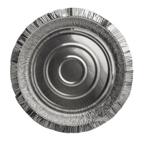  Embalagem circular de alumínio com borda ondulada Ø175x44 mm - C 650 (vista da planta)