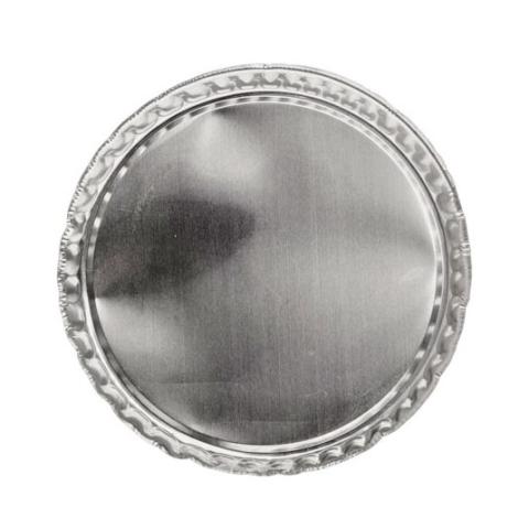 Envase de aluminio circular con borde rizado Ø101x7 mm - C 70 (vista planta)