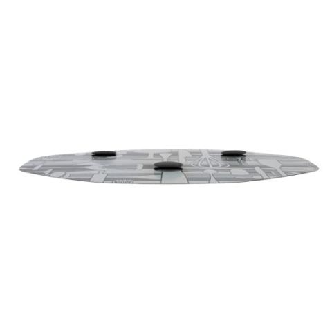 Tapa para envase de aluminio ovalado con borde rizado y canto alzado 256x192x87 mm - S 2600 + TI UÑA (vista superior tapa)