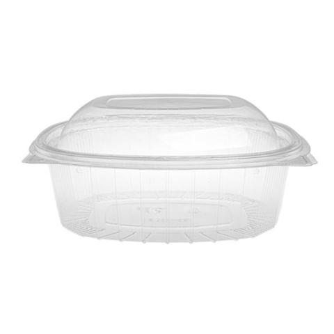 Envase OPS transparente rectangular con tapa 1000 ml 198x158x53 mm - G 1000 B (vista lateral)