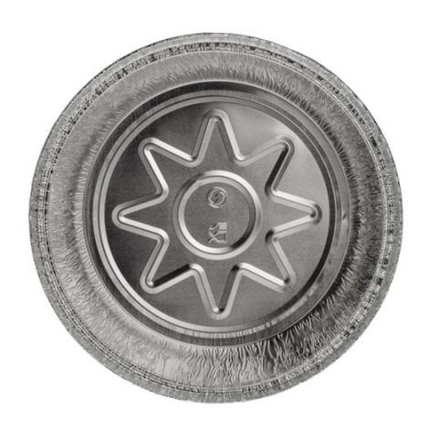 Envase circular de aluminio con borde rizado y canto alzado - B 1420 PRO PL8 (vista planta)