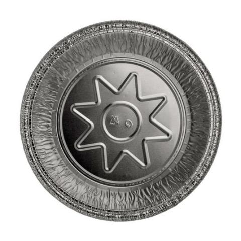 Embalagem circular de alumínio com borda ondulada Ø186x40mm  - C 801-770 L  (vista da planta)