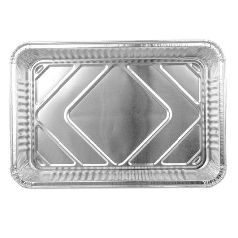 Embalagem de alumínio retangular com borda ondulada 315x215x42 mm - D 2200 A (vista da planta)