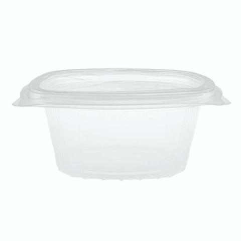 Embalagem de plástico PP transparente retangular 124x106x49 mm. - GCP 250 (vista elevada)