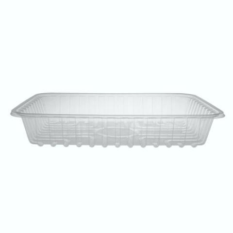Embalagem de plástico OPS transparente retangular sem tampa 250x182x40 mm. - GO 1100 (vista elevada)