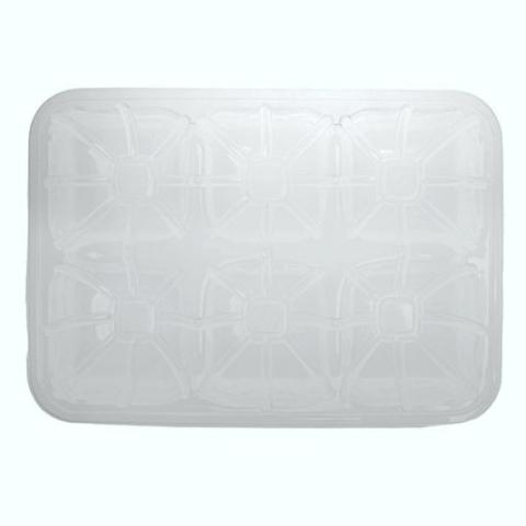 Embalagem de plástico OPS transparente retangular compartimentada 250x182x40 mm. - GO 1100 A (vista da planta)