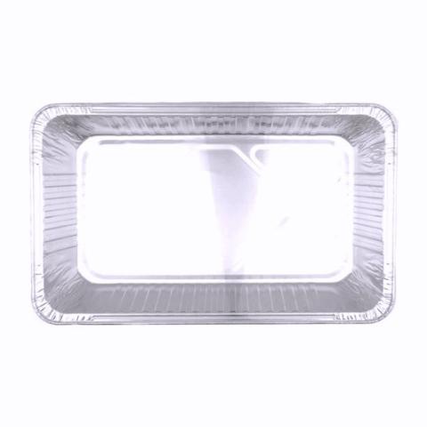 Barquette rectangulaire en aluminium avec bord roulé 526x326x80 mm - CD11450 (vue en plan)