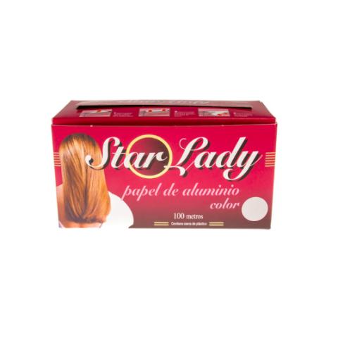 Rollo de papel de aluminio especial peluquerías de color oro de 100 m - STARLADY ORO (vista frontal)