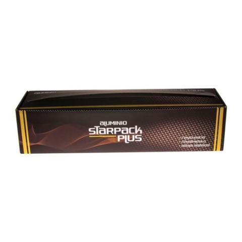 Lebensmittelechte Aluminiumfolienrolle STARPACK PLUS 40cmx200 m - E.40X200PLUS1 (Frontpack Ansicht)
