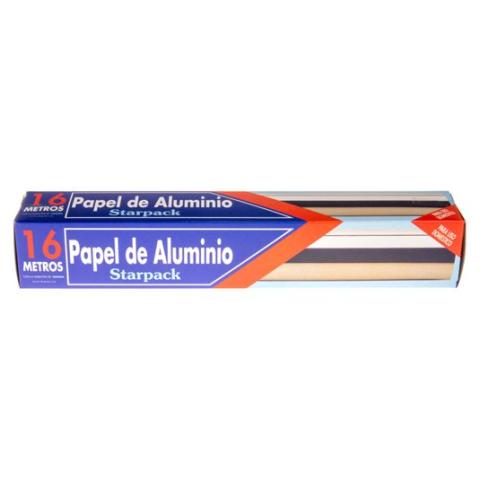 Rolo de papel de alumínio alimentar Starpack 29 cm x 16 m – STAR1 16 (vista lateral)