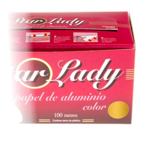 Spezielle Aluminiumfolienrolle für Friseure 100 m, gold farbe – STARLADY ORO (Detailansicht)