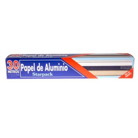 Starpack food-grade aluminium foil roll 29  cm x 30 m - STAR1 30 (side view)