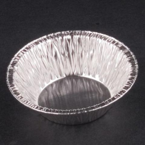 Barquette ronde en aluminium bord recourbé Ø68x19 mm - A 36 (vue oblique II)