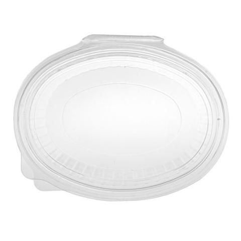 Embalagem de plástico OPS transparente oval com tampa 750 ml 188x153x65 mm - G750 (vista da planta)