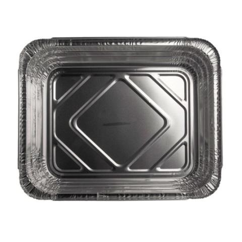 Rectangular aluminum foil container with rolled rim and raised edge 324x264x60 mm - E 3600 (plan view)