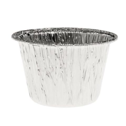 Round aluminum foil container with crimped edge Ø80x47 - A 135 (elevation view)