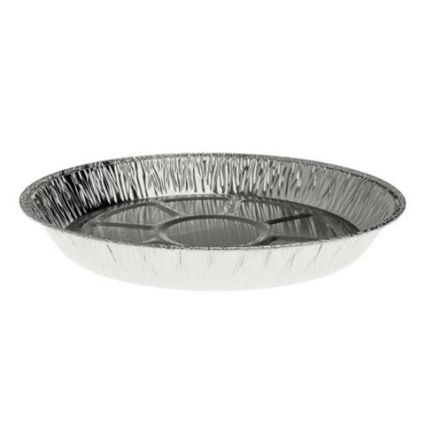 Round aluminum foil container with crimped edge Ø190x22 mm - A 490 (elevation view)
