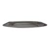 Bandeja de aluminio oval com borda ondulada 351x243x21 mm - D 35X24 (vista elevada)