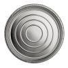 Envase circular de aluminio con borde rizado Ø277x23 mm - A 1230 MM (vista planta)