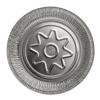 Embalagem circular de alumínio com borda ondulada Ø208x40 mm - C 807-1025L (vista da planta)