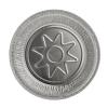 Embalagem circular de alumínio com borda ondulada Ø186x40 mm - B 775 (vista da planta)