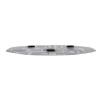 Tapa para envase de aluminio ovalado con borde rizado y canto alzado 256x192x87 mm - S 2600 + TI UÑA (vista superior tapa)