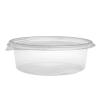 Oval transparent OPS plastic container with lid 500 ml 166x132x55 mm - G 500 (open lid view)