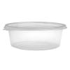 Embalagem de plástico OPS transparente oval - G 1000 - 200x165x68 mm (vista elevada)