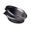 Embalagem de plástico OPS transparente oval com tampa 375 ml. - G 375 -  160x128x46 mm (vista oblíqua II)