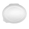Embalagem de plástico OPS transparente oval 166x132x55 mm - G 500 (vista da planta)
