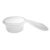 Embalagem de plástico OPS transparente oval 166x132x55 mm - G 500 (vista superior aberta)