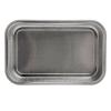 Embalagem de alumínio retangular com borda ondulada 158x102x30 mm - D 370 (vista da planta)