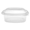 Envase transparente rectangular con tapa 250 ml. - G 250 - 143x110mm (vista lateral)