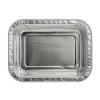 Envase de aluminio rectangular con borde rizado 159x119x35 mm - D 395 MM (vista planta)