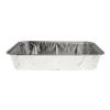 Envase de aluminio rectangular con borde rizado 187x137x33 mm - D 650 (vista frontal)