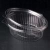 Embalagem de plástico OPS transparente oval - G 1000 - 200x165x68 mm (vista oblíqua II)