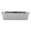 Embalagem de alumínio retangular com borda ondulada 233x104x61 mm - D 1000 (vista elevada)