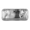 Envase de aluminio rectangular con borde rizado 233x104x61 mm - D 1000 (vista planta)