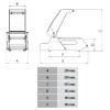 Manual thermosealing machine for containers - TERM plastico (dimensions)