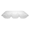 Embalagem de plástico PET transparente retangular compartimentada 250x182x40 mm. - GOT 1100 A (vista elevada)