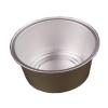 Envase de aluminio circular con borde rizado Ø85x35 mm - A134 Lacado Oro (vista oblicua b)
