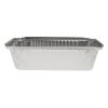 Envase de aluminio rectangular con borde rizado y canto alzado 222x118x54 mm - R 14–901 L (vista alzado)
