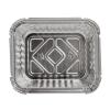 Rectangular aluminum foil container with rolled rim and raised edge 147x123x40 mm - E 500  MM (plan view)