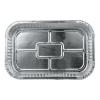 Aluminum foil rectangular container 282x185x37 mm - D 1500 (plant view)