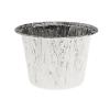 Round aluminum foil container with crimped edge Ø72x45 - A 107 (elevation view)